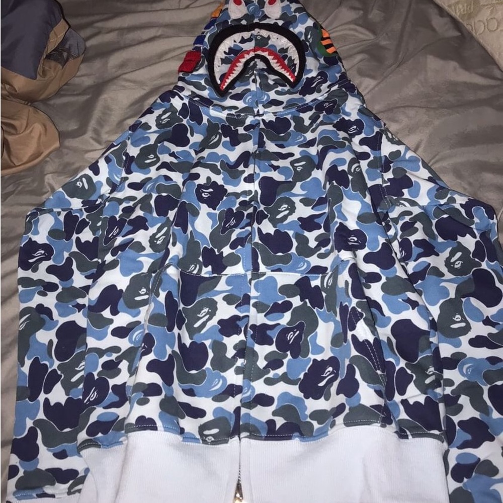Light Blue Bape Camo Hoodie